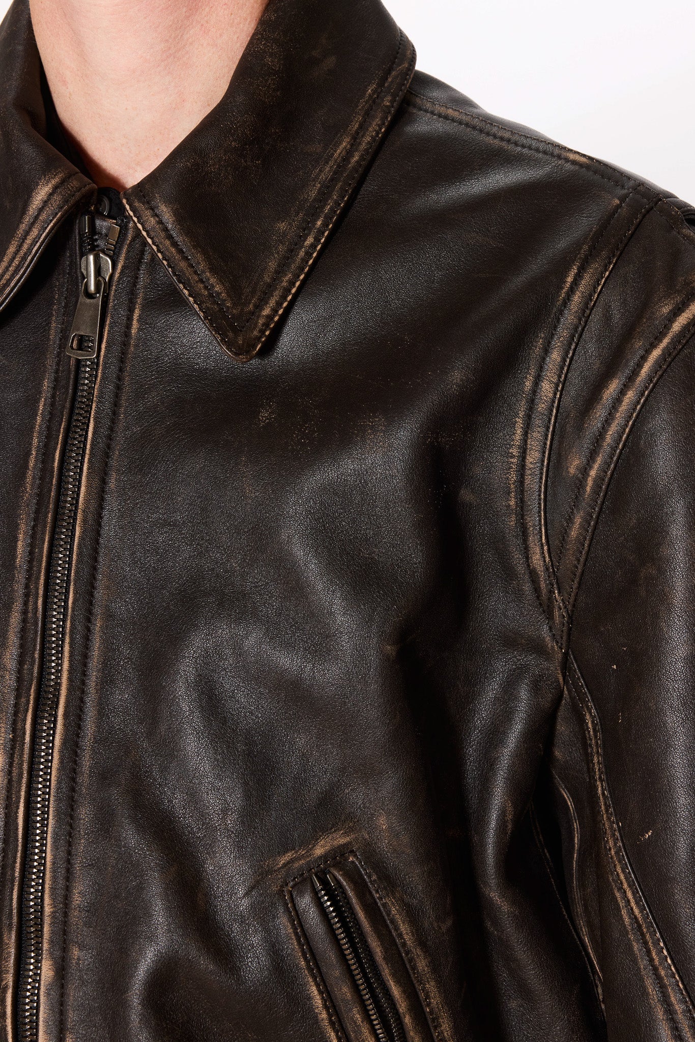 Boxy Leather Jacket - Image 4