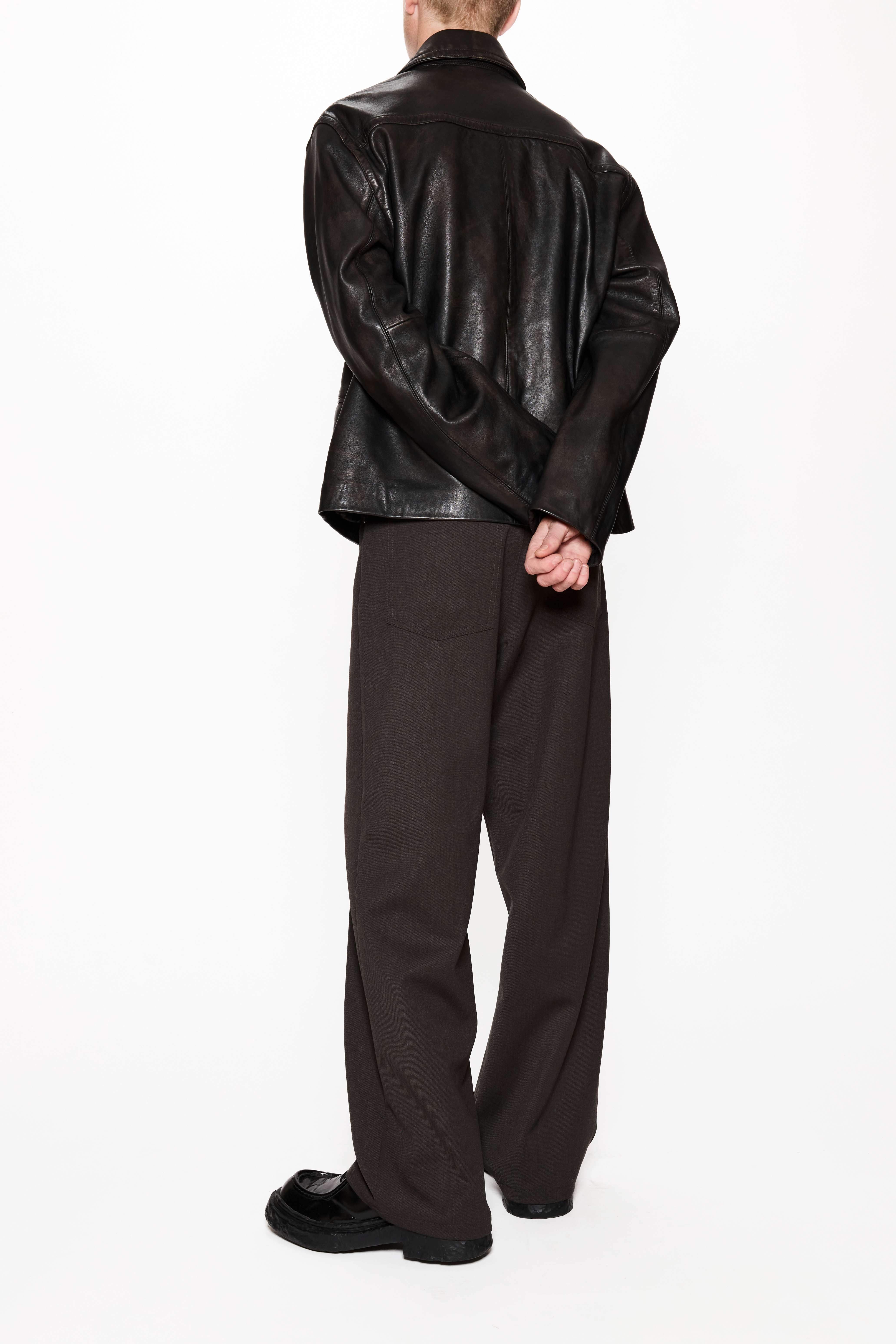 Boxy Leather Jacket - Image 3