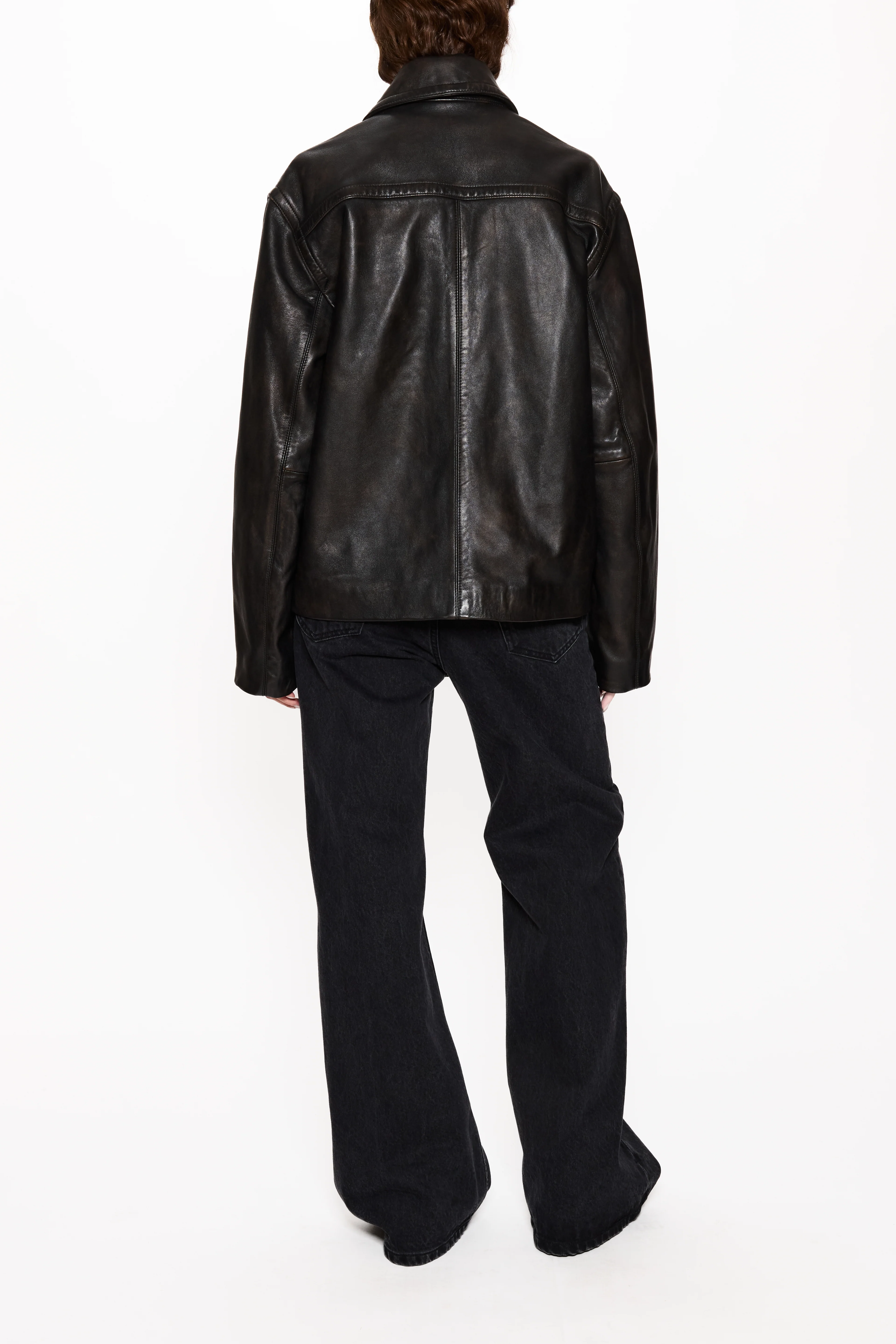 Boxy Leather Jacket - Image 5