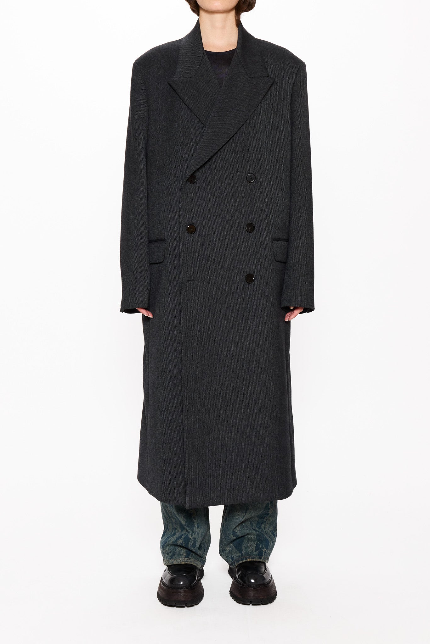 Relaxed Double Breasted Coat - Image 5