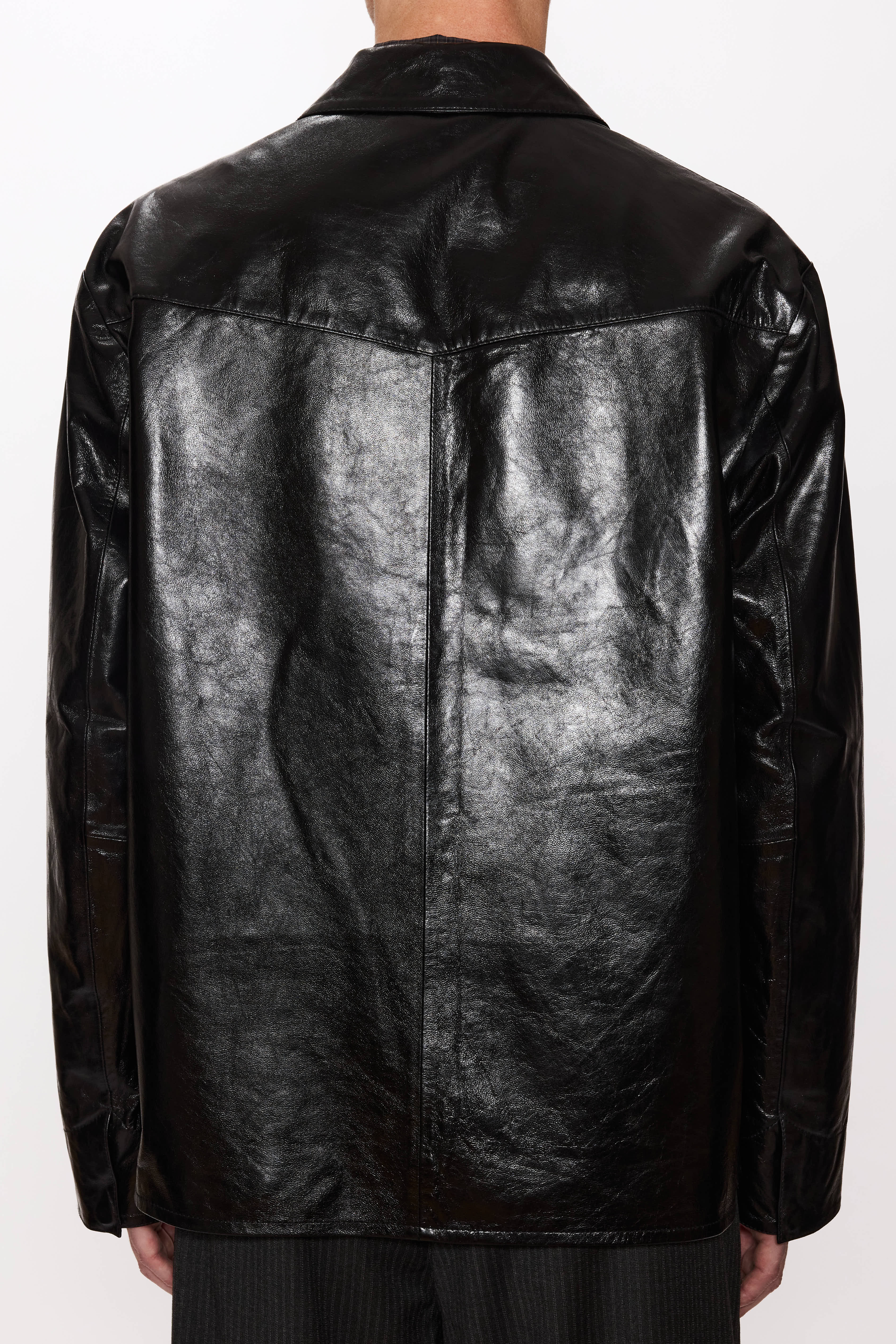 Relaxed Leather Overshirt - Image 4