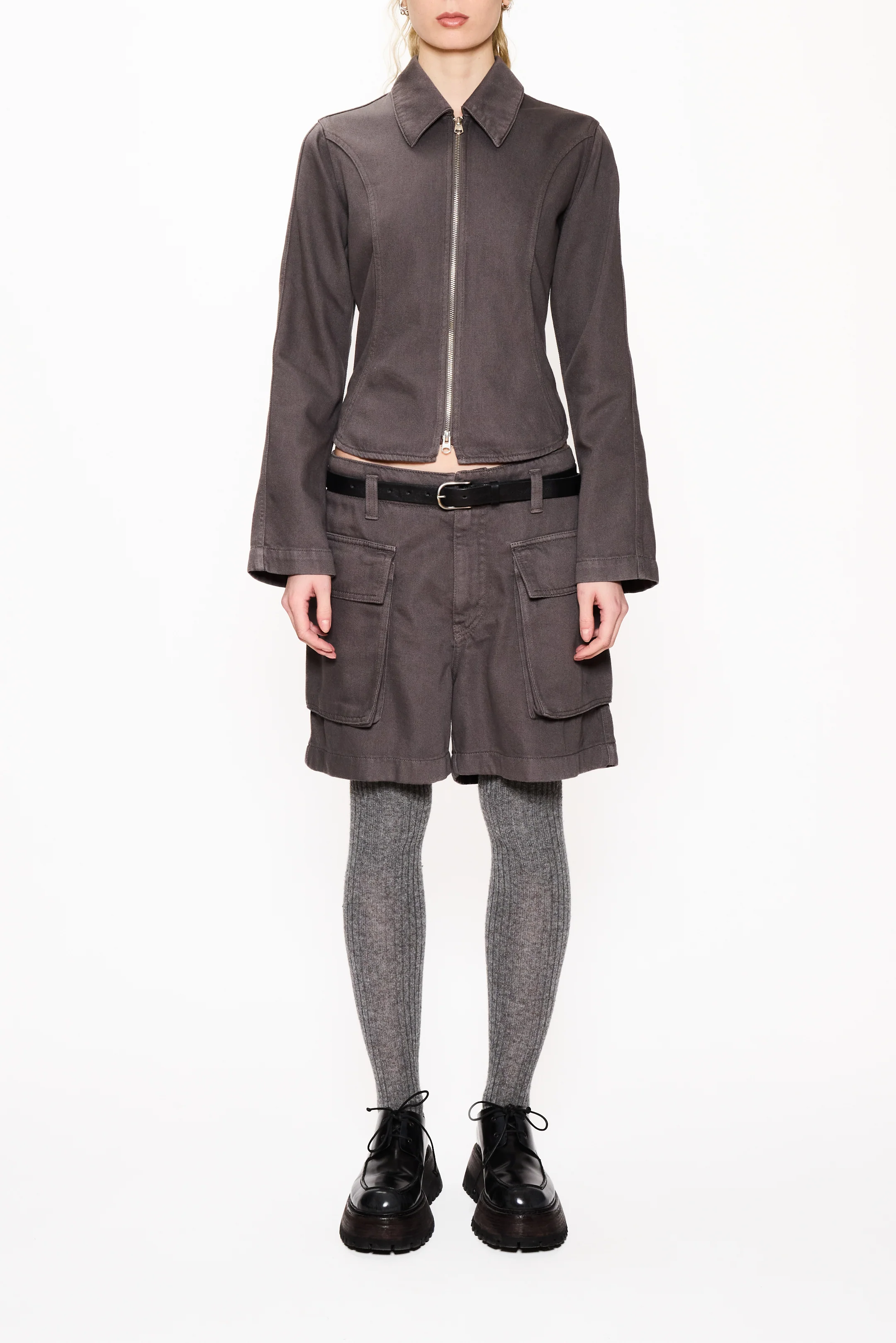Slim Zip-Up Shirt - Image 4